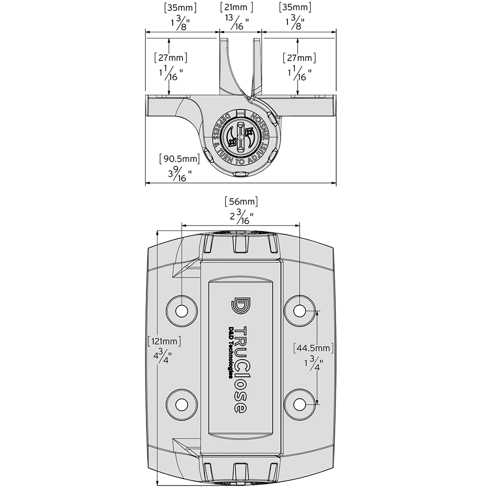 D&D - TruClose Hinge Heavy Duty (Pair)- 60kg