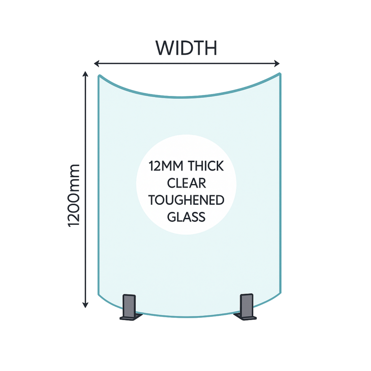 12mm Curved Glass Sheet