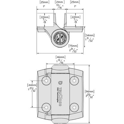 D&D - TruClose Standard Hinge (Pair) - 25kg