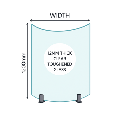 12mm Curved Glass Sheet